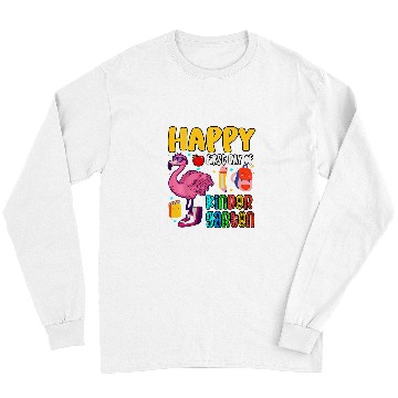Discover Flamingo Pet Kids Funny Happy First Day Of Kindergarten Kinder Pink Long Sleeves