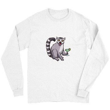 Discover Lemur Pet Drinking Margarita Long Sleeves