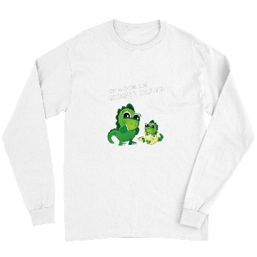 Discover Dinosaur Pet Kids Outfit saying Ich werde grosser Bruder baby dinosaur design 1 Long Sleeves