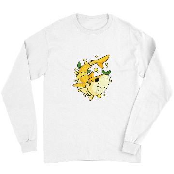 Discover Shark Pet Funny Cute Chopped Lemon Shark Pun Long Sleeves