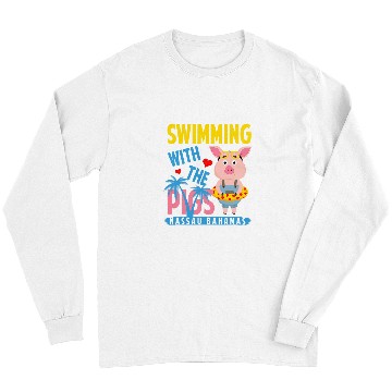 Discover Pig Pet With The Pigs Nassau Bahamas Hello Summer Beach Long Sleeves