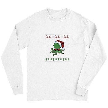 Discover Octopus Pet Cute Cthulhu xmass Squid Monster Ugly Christmas 05 Long Sleeves