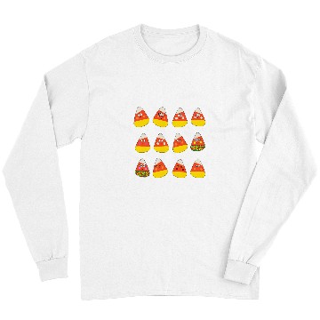 Discover Autism Puzzle Candy Corn Fall Halloween Long Sleeves