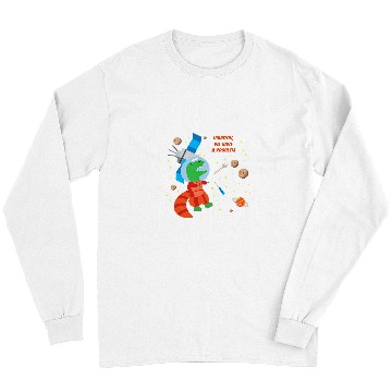Discover Dinosaur Pet Astronauts Funny Trex Astronaut Houston We Have a Problem Long Sleeves