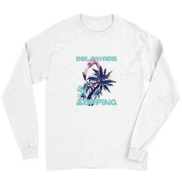 Discover Flamingo Pet Delaware Palm trees Vacation Ocean Long Sleeves