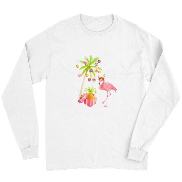 Discover Flamingo Pet pineapples Mele Kalikimaka Funny314 Long Sleeves