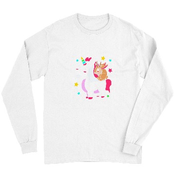 Discover Unicorn Pet Jackalope Riding Unicorn Cryptid Squad Unicorn Jackalope Long Sleeves