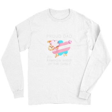Discover Sheep Pet Trans Flag Rainbow Sheep Proud Dad LGBTQ Transgender Pride Long Sleeves