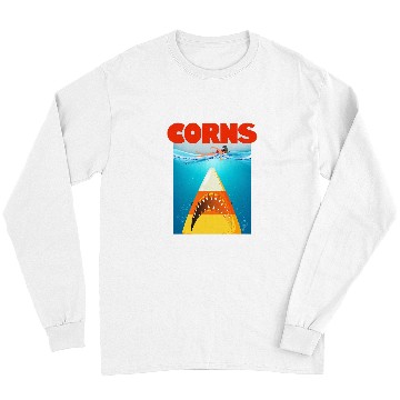 Discover Shark Pet Candy Corn Shark 2Witch Halloween Jaws Parody Funny Long Sleeves
