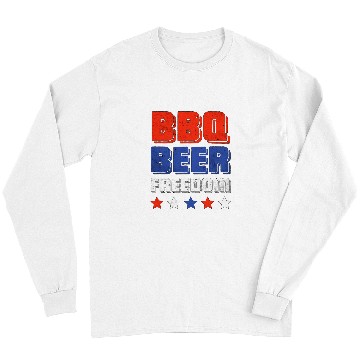 Discover Beer Fun BBQ Beer Freedom Beer Lover Backyard BBQ Party America Long Sleeves