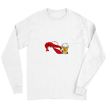 Discover Beer Fun Lobster Beer Drinking Seafood Lover Long Sleeves