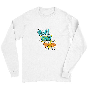 Discover Book Fun Comic Book Effect POOF OMG TOINKS Long Sleeves