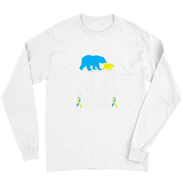 Discover Bear Pet Mens Papa Bear Down Syndromes Awareness Proud Dad Long Sleeves