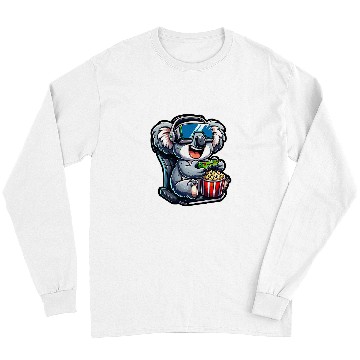 Discover Koala Pet Gamer Koala Popcorn Gaming Chair Headphones Games Player 3 Long Sleeves