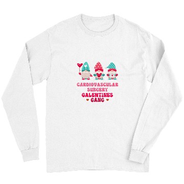 Discover nurses Job Cardiovascular Surgery Gnomes nurses Galentines Day Long Sleeves