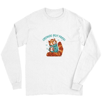Discover Coffee Fun I AM CRINGE BUT I M frees Funny Red Panda Coffee Meme Long Sleeves