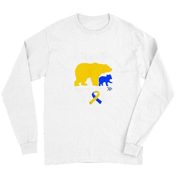 Discover Bear Pet Stepfather Bear Down Syndromes Awareness T21 Stepdad Long Sleeves