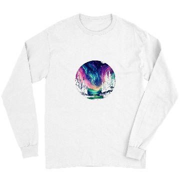 Discover Aurora Borealis Night Sky Northern Lights 1 Long Sleeves