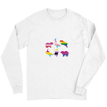 Discover capybaras Pet LGBTQ Rainbow Water Pig Transgender Pride Month Long Sleeves