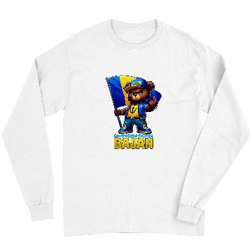 Discover Bear Pet UNAPOLOGETICALLY BAJAN Flag Barbadian Teddy Bear Barbados Long Sleeves