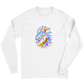 Discover Dragon Pet Japanese Tokyo Dragon Retro 80s Vaporwave Sakura Long Sleeves