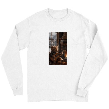 Discover Bear Pet Bear Bear Guitar Sweater Winter Fireplace Music Long Sleeves