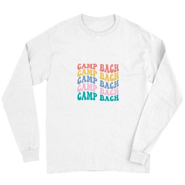 Discover Camp Bach Bridesmaid Camping Bachelorette Groovy Matching 2 Long Sleeves
