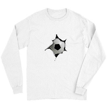 Discover Soccer Lovers Ripped Fabric Creative Design Awesome Long Sleeves