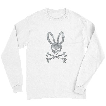 Discover Funny Easter Bunny Skull Crossbones Egg Hunt Easter Day Long Sleeves