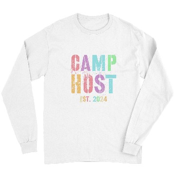 Discover bests Ever CAMP HOST Est 2024 Camping Chaos Coordinator Long Sleeves