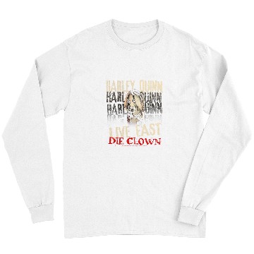 Discover suicides Squad Harley Quinn Live Fast Die Clown Long Sleeves