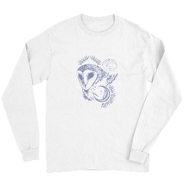Discover Barn Owl Moon Moth Wicca Esoteric Long Sleeves