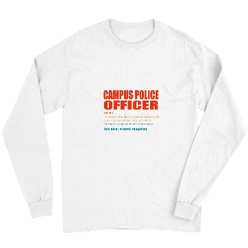 Discover Campus Police Officer vintages Definition Wizard Magician Long Sleeves