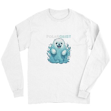 Discover Funny Polar Bear Halloween Poltergeist ghosts Pun Item Long Sleeves