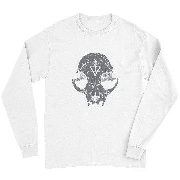 Discover Cat Skull occult tattoo Artist tattoo Lovers For Cat Lovers Long Sleeves