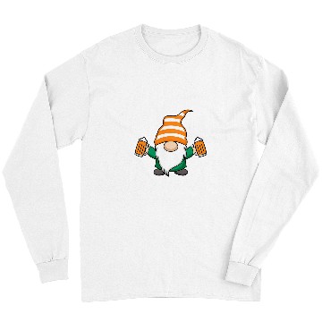 Discover Beer Fun St Patrick s Day Gnome Beer Drinking Drunk Long Sleeves