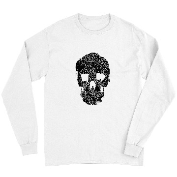 Discover Cat Skull Kitty Skeletons Cats Halloween Skulls Tattoo Long Sleeves