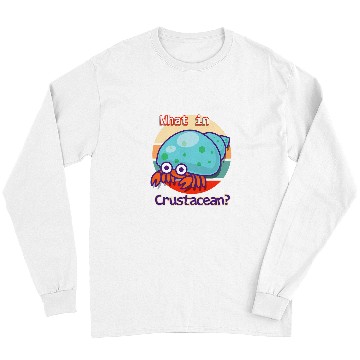 Discover Funny What In Crustacean Retro Hermit Crab Long Sleeves