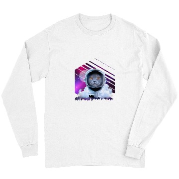 Discover Astronaut Cat Astronomy Galaxy Cat Astronaut Long Sleeves