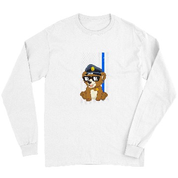 Discover Police Job Bear Back the Blue Law Enforcement Appreciation Long Sleeves