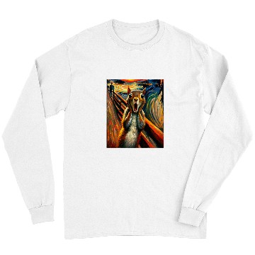 Discover Squirrel Pet Expressionist Scream Squirrel Lovers Artistic Squirrel Long Sleeves