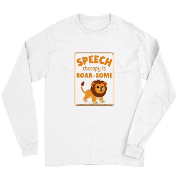 Discover Lion Pet SLP Language Speech Therapy Pathologist Pathology Lion Long Sleeves