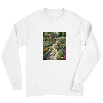 Discover Farm Girls Herb Garden Stone Pathways Long Sleeves