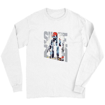 Discover Japanese Monster Kaiju On A Skateboard Long Sleeves