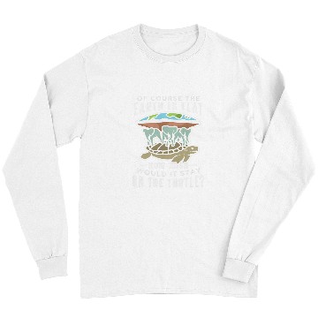 Discover Turtle Pet Flat Earth Turtle Design For Conspiracy Theorist Long Sleeves