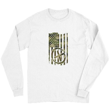 Discover Hunting Cache Geocacher Geocaching USA Flag 4th July Long Sleeves