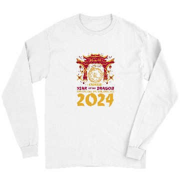 Discover Dragon Pet Chinese Year of the Dragon Chinese New Years Eve Zodiac 2 Long Sleeves