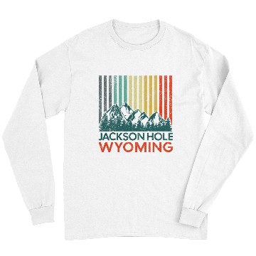 Discover Jackson Hole Wyoming Nature Hiking Outdoors Retro Long Sleeves