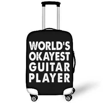Discover World's Okayest Guitar Player Musician Luggage Covers