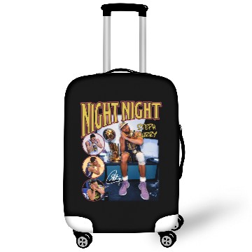 Discover Night Night Steph Curry Signatue Printed Black Unisex Luggage Covers